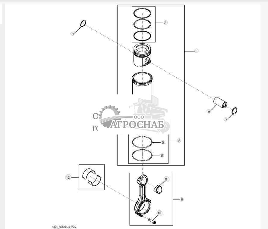 4834 Шатуны и поршни 